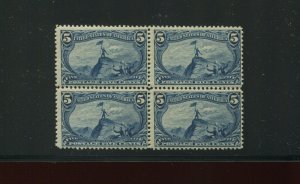 288 Trans-Mississippi​​pi Mint Block of 4 Stamps NH (By194)