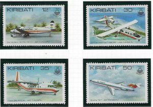 Kiribati 400-03 MNH 1982 Airplanes (ak3745)