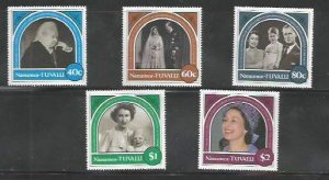 TUVALU NANUMEA - 1988 - Queen Elizabeth II - Perf 5v Set -Mint Never Hinged