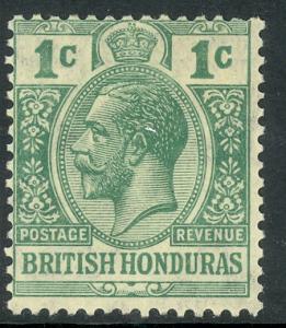 BRITISH HONDURAS 1913-17 KGV 1c Green Sc 75 MH