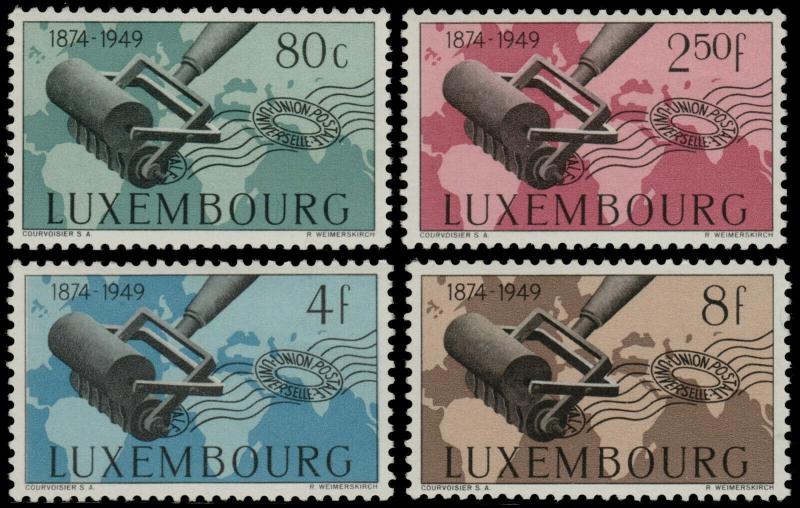 ✔️ LUXEMBOURG 1949 - UPU - SC. 261/264 ** MNH CV 27.50$ [LX460]