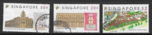 SINGAPORE SG715/17 1993 CONSERVATION OF TANJONG PAGAR DISTRICT USED