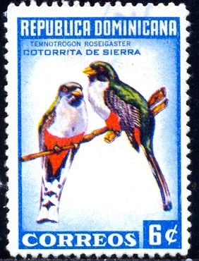 Bird, Hispaniolan Parrot, Dominica Republic SC#597 used