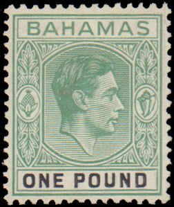 Bahamas #100-113, Complete Set(17), 1938-1946, Hinged