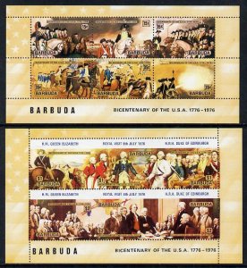 BARBUDA - 1976 - U.S. Bicentenary - Perf 2 x 3v Sheets - Mint Never Hinged