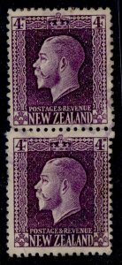 NEW ZEALAND GV SG422f, 4d bright violet, USED. Cat £225. VERT PAIR 422 + 422e