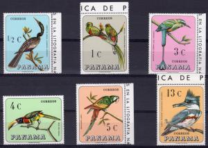 Panama 1967 Sc#478/478E BIRDS OF PANAMA Set (6) Perforated MNH