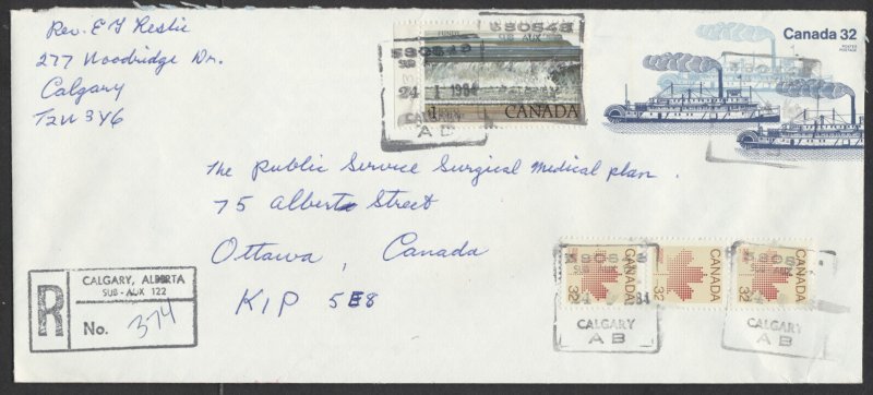 1984 Registered Transport PSE Uprated Calgary ALTA Sub 122 to Ottawa  #10 Size