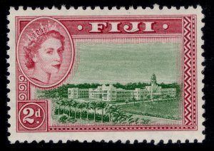 FIJI QEII SG283, 2d green & magenta, NH MINT.