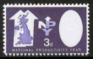 Great Britain 1962 National Productivity Year 3d with lig...