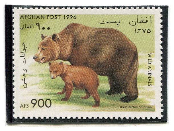 Afghanistan 1996 WILD ANIMALS BEARS 1 value Perforated Mint (NH)