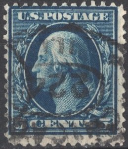 SC#335 5¢ Washington Single (1908) Used