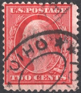 SC#332 2¢ Washington Single (1908) Used
