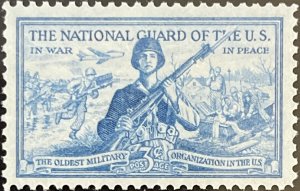 Scott #1017 1953 3¢ National Guard MNH OG VF/XF thin spot