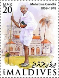 MALDIVES - 2019 - Mahatma Gandhi, 150th Birth Anniv - Perf Single Stamp - MNH
