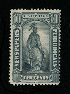 AFFORDABLE GENUINE SCOTT #PR15 MINT OG H 1875 BLACK 10¢ CBNC NEWSPAPER #15949