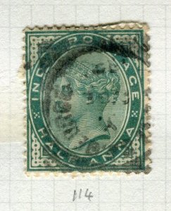 INDIA; 1900 early classic QV issue fine used Shade of 1/2a. value