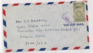 D029937 Venezuela Airmail Cover Auburn Maine USA Sc. C261 30c olive green