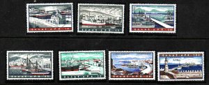 Greece-Sc.#C74-C80-unused NH Airmail set-Harbours-1958-