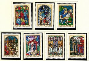 Hungary Sc 2188-94 MNH SET of 1972 - Glass Art Pictures