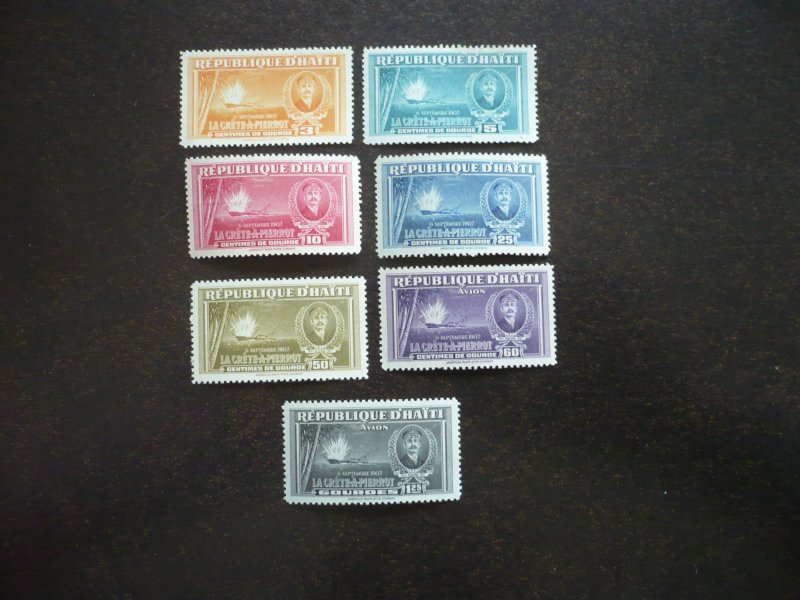 Stamps - Haiti - Scott# 349-353,C22-C23 - Mint Never Hinged Part Set of 7 Stamps