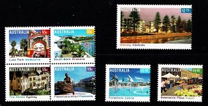 Australia 2008 Tourist Precincts  Set of 7 MNH