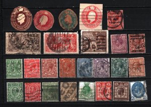 UNITED KINGDOM 1912-1929 KING GEORGE SET OF 25 STAMPS USED/HINGED