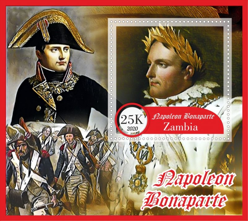 Stamps. Napoleon Bonaparte   6 sheets perf Zambia MNH **