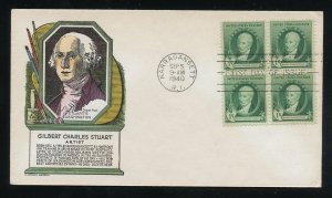 US 884 M=8 Gilbert Stuart Famous American Anderson HP cachet FDC UA 