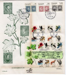 Capex 1978 Combination FDC Canada 754-756 and USA 1757a to h with 1757 LL