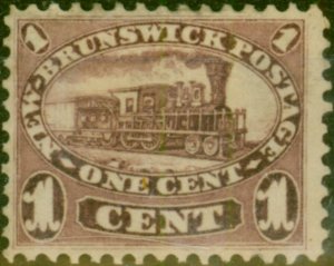 New Brunswick 1860 1c Purple SG8 Fine MM 