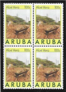 Aruba #31 100c Harvest    (MNH)  Block of 4 CV $9.60