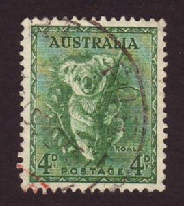 Australia 1942 Sc#171, SG#170 4d Green Koala CofA Wmk 228 USED | Australia  & Oceania - Australia, General Issue Stamp
