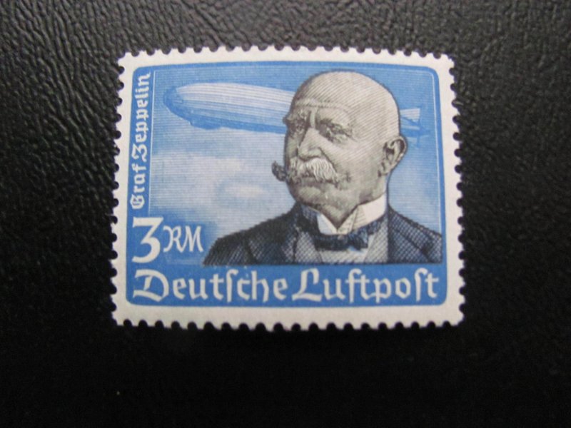 GERMANY 1934 MNH OG SC# C56  ZEPPELIN SINGLE $180