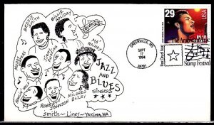 United States, Scott cat. 2856. Singer Billie Holiday issue. First day cover. ^