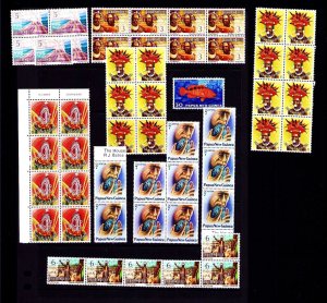 PAPUA NEW GUINEA Lot Mint Never Hinged 1970's-80's