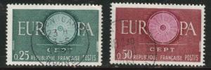 France Scott 970-71 Used stamp set