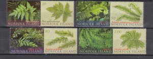 J44090 JL Stamps 2008 norfolk island set mnh #950-3 ferns pairs