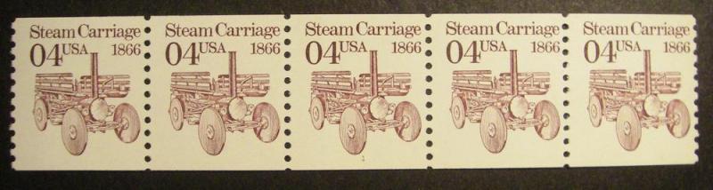 Scott 2451b, 4 cent Steam Carriage, PNC5 #1, MNH Transportation Coil Beauty