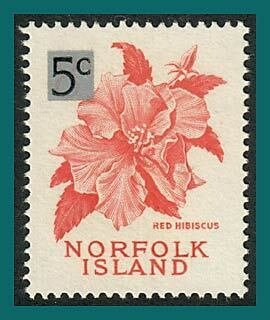 Norfolk Island 1966 Surcharge Hibiscus, used #75,SG64