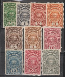 Mozambique Company SC J31-40 Mint Hinged. Mixed perfs