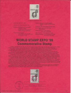 US Scott #2410 Souvenir Page #SP847 First Day of Issue Cat. Value $2.25