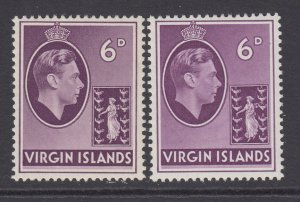 Virgin Islands, Scott 82-82a (SG 116-116a), MLH