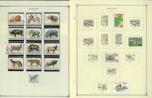 Burundi 1962-2011 M, CTO & U hinged on Scott International Pages.