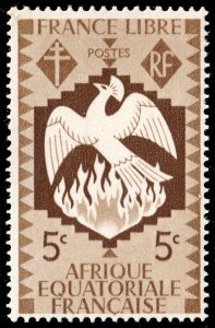 French Equatorial Africa #142  MNH - 5c bro Phoenix (1941)