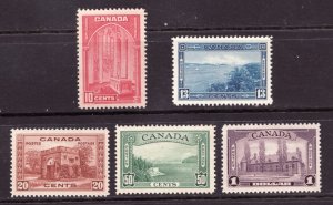 1938 Canada #241-45 - Pictorial Postage Stamp Set - MNH - VF - cv $315