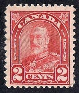 Canada #165 2 cents King George 5 Stamp Mint OG LH F-VF 