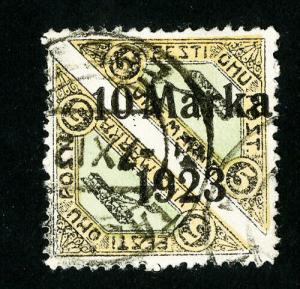 Estonia Stamps # 67 XF Used Rare Set Scott Value $1,200.00