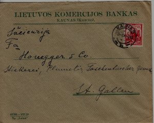 Lithuania used cover 13.9.29 Kaunas