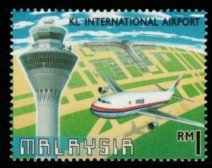 MALAYSIA SG687a 1998 1r OPENING OF KUALA LUMPUR AIRPORT PERF 12½ MNH